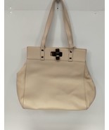 Peach Badgley Mischka Pebbled Leather Shoulder Carry Travel Bag - £39.11 GBP