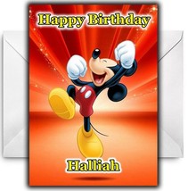 MICKEY MOUSE Personalised Birthday / Christmas / Card - Large A5 - Disney - £3.27 GBP