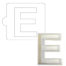 E Letter Alphabet Stencil And Cookie Cutter Set USA Made LSC107E - £4.02 GBP