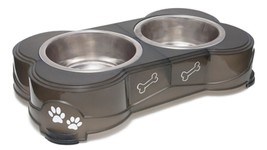 Loving Pets Double Diner Dog Bowl Espresso 1ea/SM - £12.62 GBP