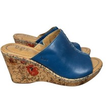 boc by Born Concept Starlet Floral Cork Slip-On Wedge Sandals Sz 9 Blue ... - $29.69