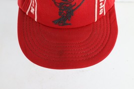 Vintage 70s Distressed UNLV Runnin Rebels Spell Out Snapback Hat Cap Red USA - £35.58 GBP