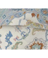 Oushak Hand Knotted Turkish Design Rug living room Cream and Gray Rug - $330.00+