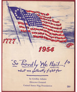 1954 United States Flag Foundation Illustrated Booklet on Flag Protocol - £12.38 GBP