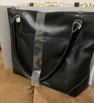 Lodis Siera Purse Genuine Black Leather Tote Bag, Luggage Pass-Through o... - $89.64
