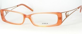 Furla Tatiana VU4553 3GD Orange Peach Gold Eyeglasses Glasses Frame 53-14-140mm - £57.24 GBP