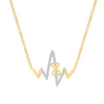 Yaathi 1/4 Carat Moissanite Infinity Knot Heartbeat Necklace D Color VVS1 Clarit - £44.57 GBP