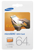 Samsung Evo 64GB Micro Sdxc Micro Sd Sdxc Uhs Micro Sd For Galaxy S5 S7 S8 S9 Card - $23.99