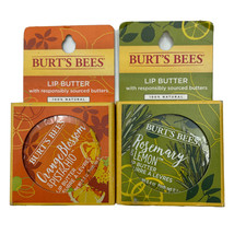 Burts Bees Lip Butter Lot of 2 Orange Blossom &amp; Pistachio + Rosemary &amp; Lemon - £6.86 GBP