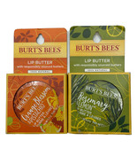 Burts Bees Lip Butter Lot of 2 Orange Blossom &amp; Pistachio + Rosemary &amp; L... - £6.93 GBP