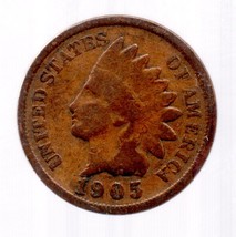 1905  Indian Head Cent - Circulated - abt Extremely Fine - £7.07 GBP