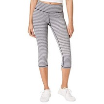 Ideology Striped Cropped Leggings Black X-Small - £16.72 GBP