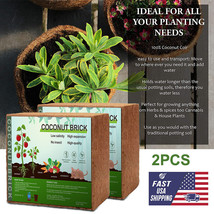 2-Pack 5Kg Coco Coir Brick Coconut Fiber Potting Soil Garden Plant Growi... - £54.93 GBP