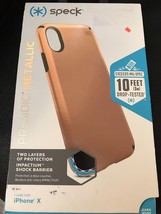 Speck Presidio Metallic New iPhone X Case 10 Ft Drop Tested Bronze Copper - £13.34 GBP