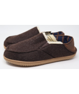 Dluxe by Dearfoams Men&#39;s Adan Felted Closed Back Loafer Slippers Brown S... - £11.09 GBP