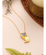 KICKY &amp; PERKY 925 Sterling Silver Gold Plated Fox Necklace Pendant Women... - $85.68