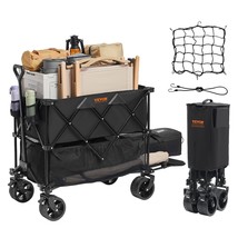 VEVOR Foldable Double Decker Wagon, 400L Collapsible Wagon Cart with All... - $235.59