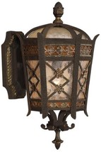 Wall Sconce CHATEAU Outdoor 1-Light Extra Small Antiqued Gold Accents Umber - £1,623.11 GBP
