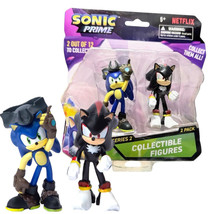 Sonic Prime Collectible 2 Pack- Sonic The Hedgehog And Shadow 2.5”Figures  -Rare - £20.10 GBP