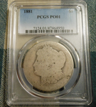1881-P Morgan Silver Dollar — PCGS PO01 — Low BALL PO 01 POOR  $1 - £235.28 GBP