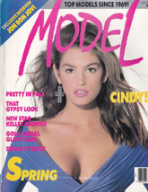 Vintage 1989 Model Magazine Cindy Crawford Twiggy Jean Shrimpton Jon Bon Jovi - £15.69 GBP