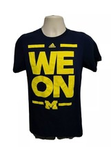 Adidas University of Michigan We On Adult Small Blue TShirt - £11.85 GBP