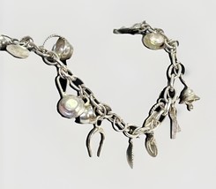 VTG TAXCO Sterling Silver 21 Charm Western Southwestern Cowboy Bracelet-... - $145.65