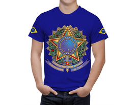 Brazil T-shirt Proud Brazil Flag Coat of Arms  Fan Sport T-Shirt Gift - £25.72 GBP