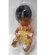 HAWAIIAN GIRL DOLL Vintage Baby Doll Souvenir Grass Skirt Lei &amp; Bracelets - £35.27 GBP