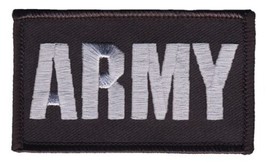 ARMY 2 X 3  EMBROIDERED UNIFORM SHIRT VEST BLACK PATCH WITH HOOK LOOP - $28.99