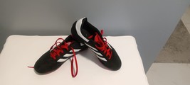 Adidas Boy Girl Soccer Cleats Black Shoes Size 4.5  - $19.80