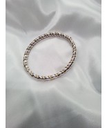 VINTAGE Sterling SILVER HANDCRAFTED RIBBED TWIST  BANGLE BRACELET  - $39.59