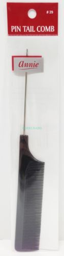 ANNIE PIN TAIL COMB #29 METAL TAIL PLASTIC COMB WITH FINE TOOTH COMB - $1.00