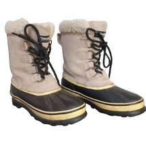 Ozark Trail Womens Griz 09 Black Taupe Lace Up Round Toe Snow Duck Boots Size 7 - £19.68 GBP