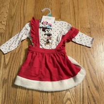 Disney Baby Minnie Mouse Girl Size 6-9 M Jumper Dress Tights Nwt Minor Flaw - £7.90 GBP