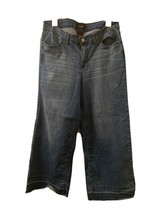 Earl Women&#39;s Blue Jeans Zip &amp; Button Pockets Stretch with Raw Hem Size 16 - $36.07 CAD