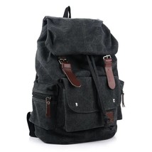 Hot Casual Men Canvas Travel Backpack Men&#39;s Vintage Student School Bag Big Lapto - £139.08 GBP