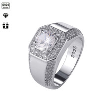 Luxurious 925 Sterling Silver Unisex Engagement Ring - $56.66