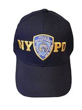 NYPD Baseball Hat New York Police Department Navy &amp; Gold One Size - £12.78 GBP