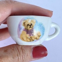 Schylling Teddy Bear Miniature China Teacup 1.7” Wide - $7.99