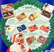 Whitmans Chocolate Santa Claus 1937 Advertisement Christmas Candy DWCC12 - £63.74 GBP