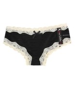 Women&#39;s Lace Trimmed Sexy Lingerie Striped Two Tone Black Boyshorts - $10.15