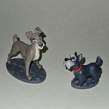 2 Disney Store Lady &amp; The Tramp Figures Toy Lot Tramp Jock Scottish Terrier Gray - £11.79 GBP