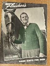 1945 Fleisher&#39;s Knits For Men Catalog Magazine Volume 74 Yarns Sweaters - $179.08 MXN