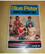 1974 CHILDREN BOOK BLUE PETER BUMPER COLOR COLOURING BBC TV VTG FAN CLUB... - £55.14 GBP