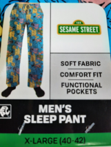 Men&#39;s Sesame Street Characters Lounge Sleep Pants 1X-Large XL 40-42 NEW - £10.29 GBP