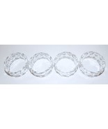 LOVELY VINTAGE SET OF 4 FOSTORIA ELEGANT GLASS AMERICAN NAPKIN RINGS - €150,48 EUR