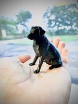 Labrador Retriever Dog Figurine - Black lab Miniature Dog - $223.49 MXN