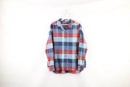 Vintage Pendleton Womens Petite Large Faded Collared Button Shirt Plaid Cotton - £23.42 GBP