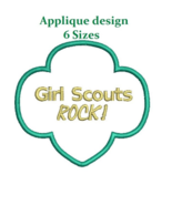 Girl Scouts Trefoil digitized Applique embroidery design Digital Download - $6.11 CAD